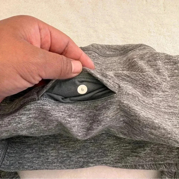 Lululemon Pure Practice Pants Leggings High Rise Lattice Tights Heathered Grey 6 - Picture 8 of 13